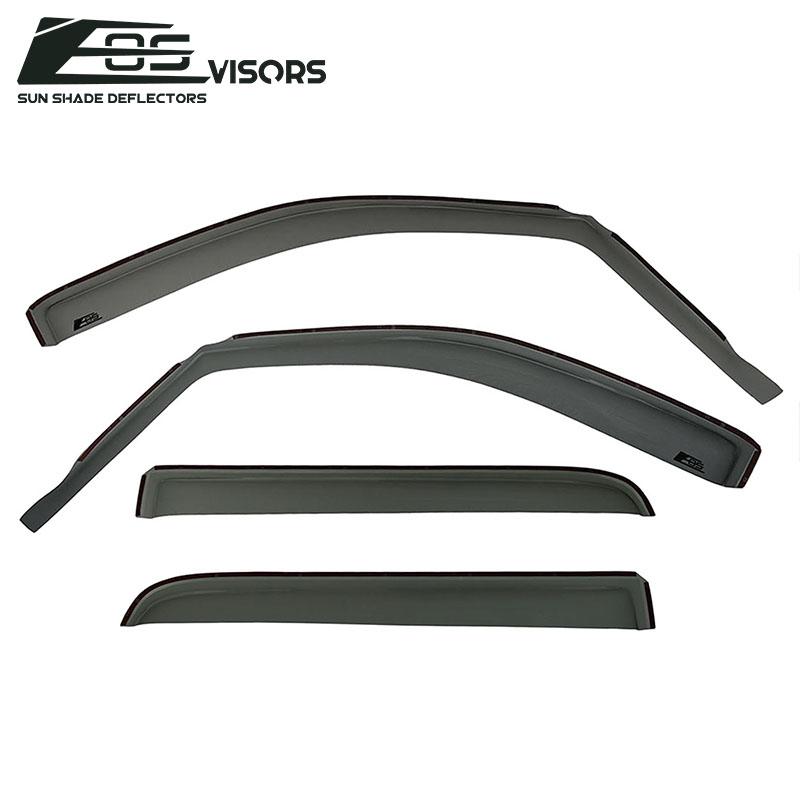 Smoke Window Visors For 2004-2008 F150 Supercrew - 4 Piece Deflector Set
