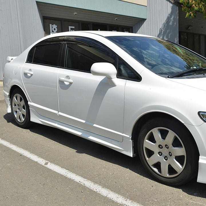 2006-11 Honda Civic Sedan Window Visors Wind Deflectors Rain Guards Tape-On EOS Visors