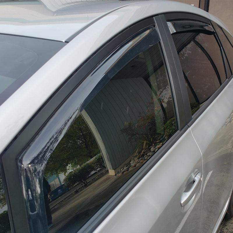 2011-18 Toyota Prius V Window Visors Wind Deflectors Rain Guards Vents In-Channel EOS Visors