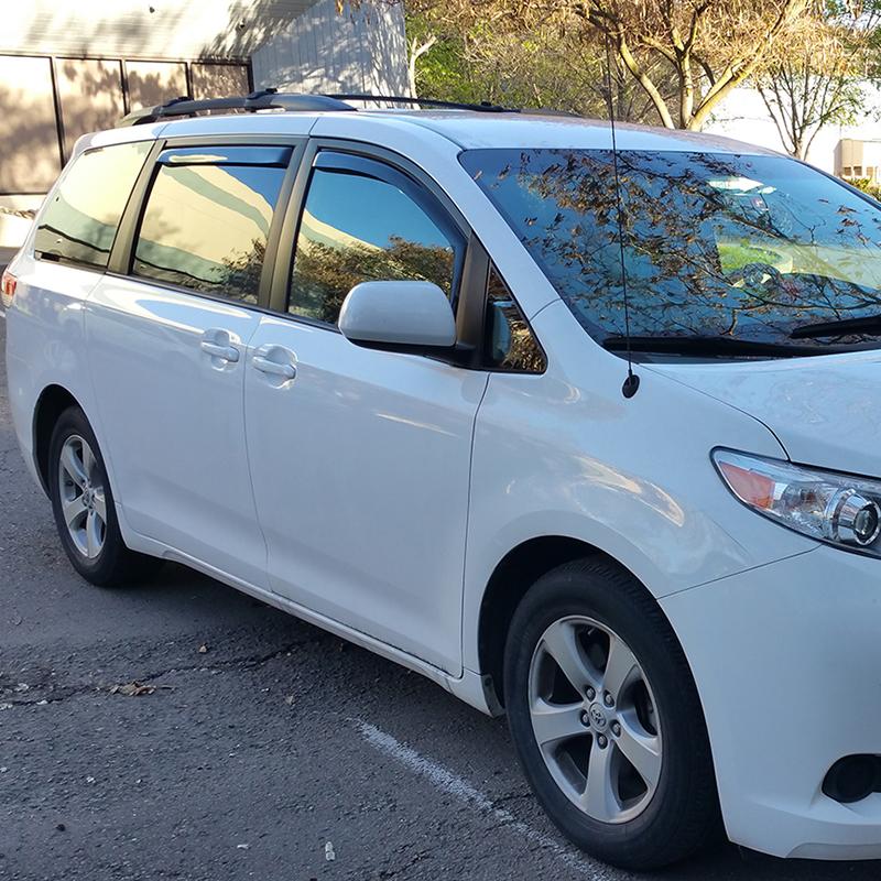 2011-19 Toyota Sienna Window Visors Wind Deflectors Rain Guards In-Channel EOS Visors