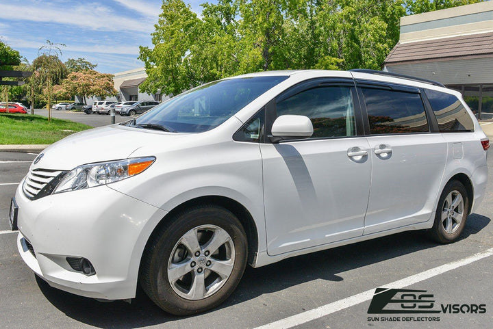 2011-20 Toyota Sienna Window Visors Wind Deflectors Rain Guards Tape-On EOS Visors