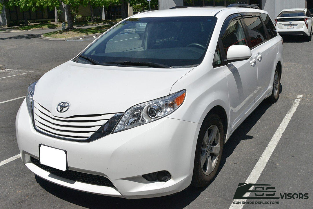 2011-20 Toyota Sienna Window Visors Wind Deflectors Rain Guards Tape-On EOS Visors