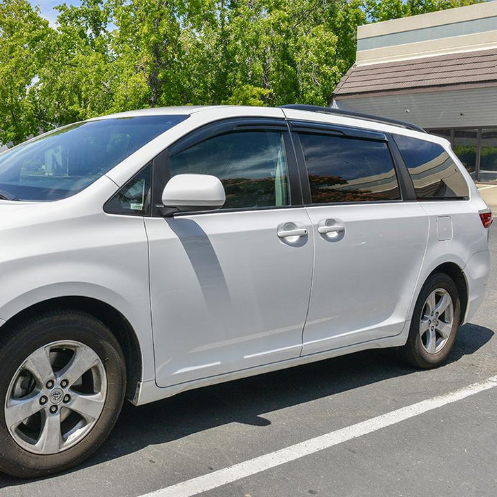 2011-20 Toyota Sienna Window Visors Wind Deflectors Rain Guards Tape-On EOS Visors