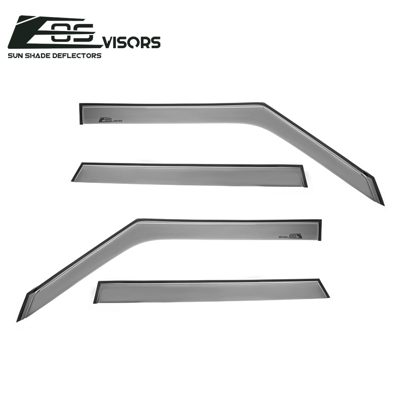 Mugen Style Window Visors For 2020-2025 Kia Soul – 4-Piece Smoke Acrylic Rain Guards (Adhesive Mount)
