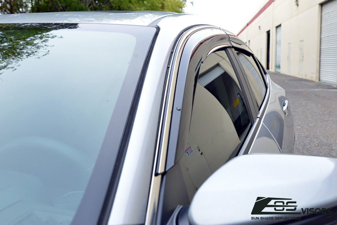 2016-Up Honda Civic Sedan Clip-On Window Visors Wind Deflectors Rain Guards Clip-On EOS Visors