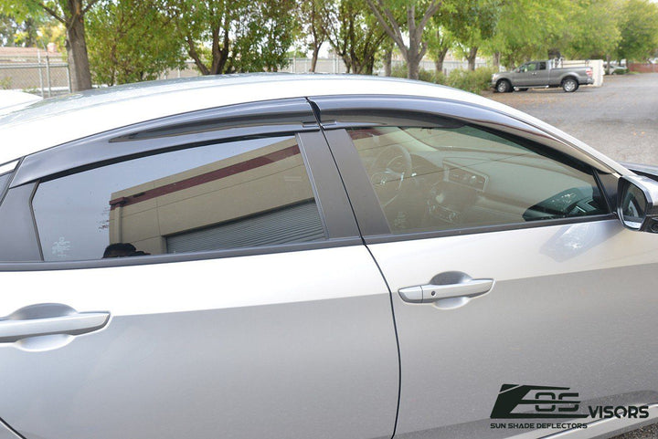 2016-Up Honda Civic Sedan Tape-On Window Visors Wind Deflectors Rain Guards Tape-On EOS Visors