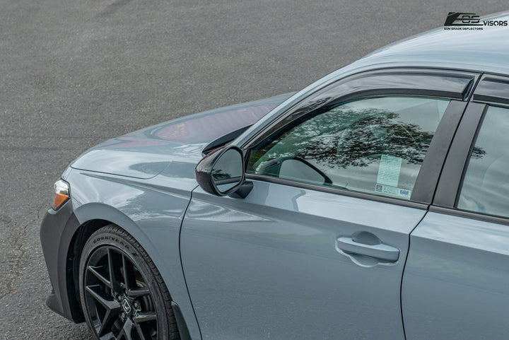 2022-Up Honda Civic JDM Style Tape-On Window Visors Wind Deflectors Rain Guards Tape-On EOS Visors