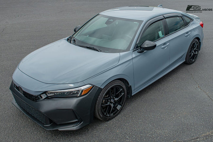 2022-Up Honda Civic JDM Style Tape-On Window Visors Wind Deflectors Rain Guards Tape-On EOS Visors
