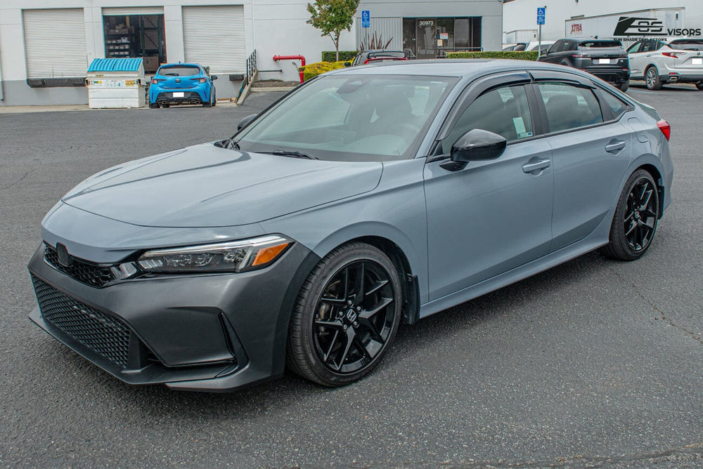 2022-Up Honda Civic JDM Style Tape-On Window Visors Wind Deflectors Rain Guards Tape-On EOS Visors