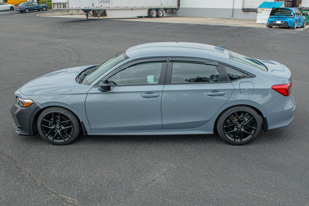 2022-Up Honda Civic JDM Style Tape-On Window Visors Wind Deflectors Rain Guards Tape-On EOS Visors