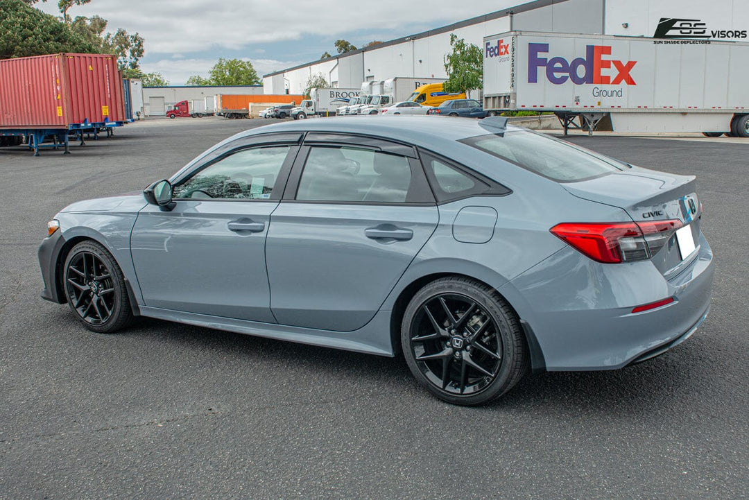2022-Up Honda Civic JDM Style Tape-On Window Visors Wind Deflectors Rain Guards Tape-On EOS Visors