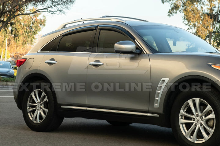 2009-17 Infiniti FX35 FX37 FX50 QX70 Window Visors Deflectors Rain Guards Tape-On EOS Visors 
