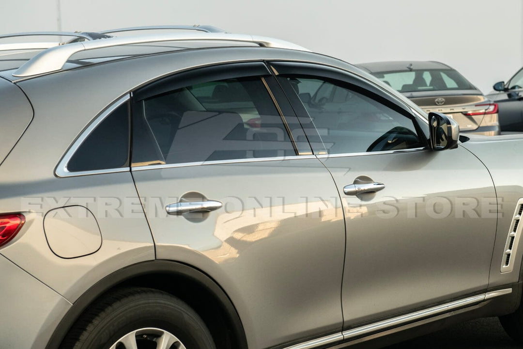 2009-17 Infiniti FX35 FX37 FX50 QX70 Window Visors Deflectors Rain Guards Tape-On EOS Visors 