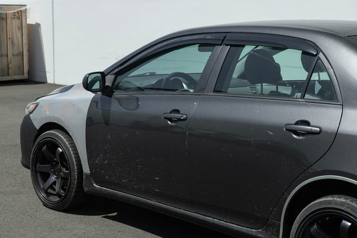 2009-2013 Toyota Corolla Window Visors Wind Deflectors Rain Guards Tape-On EOS Visors 