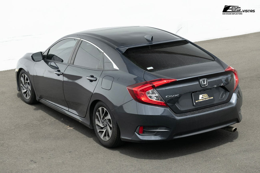 2016-2021 Honda Civic Sedan Rear Roof Visor Tape-On EOS Visors 