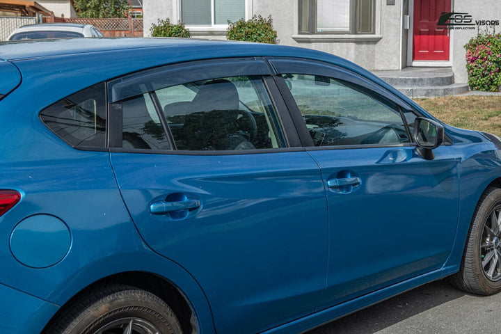 2017-23 Subaru Impreza Hatchback | 2018-23 Crosstrek Window Visors Deflectors Tape-On EOS Visors 