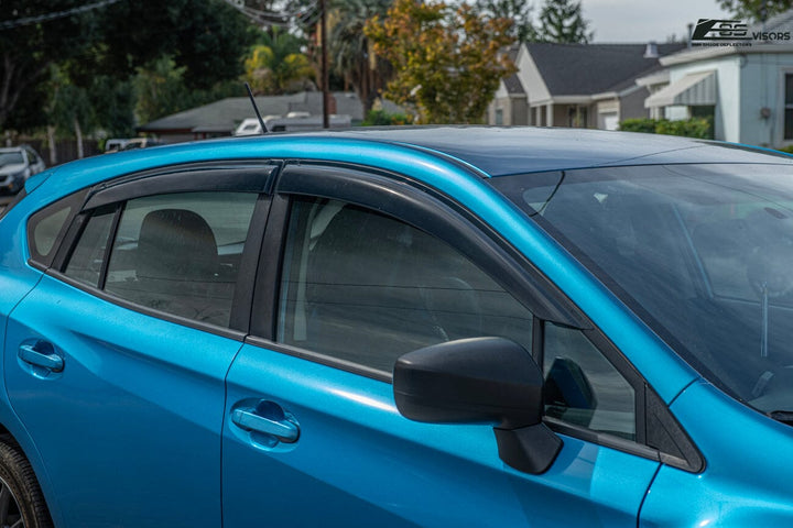 2017-23 Subaru Impreza Hatchback | 2018-23 Crosstrek Window Visors Deflectors Tape-On EOS Visors 