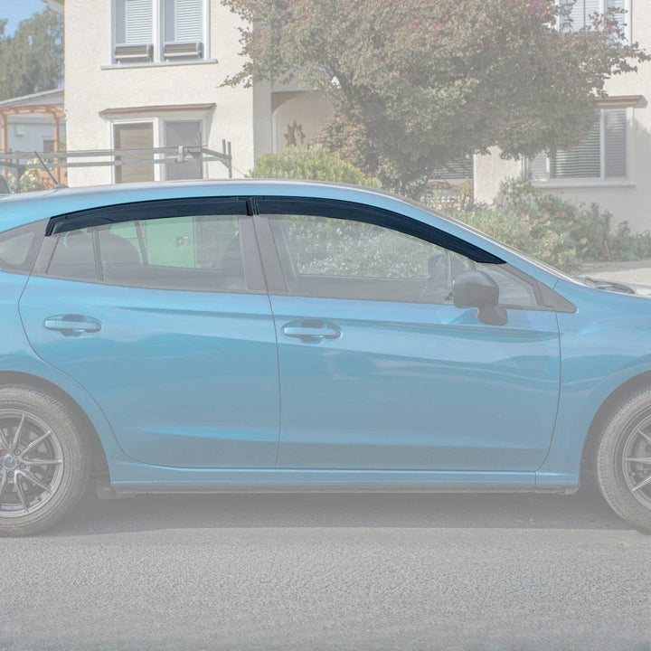 2017-23 Subaru Impreza Hatchback | 2018-23 Crosstrek Window Visors Deflectors Tape-On EOS Visors Subaru Impreza Hatchback 