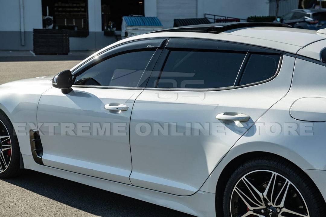 2018-Present KIA Stinger Window Visors Wind Deflectors Rain Guards Tape-On EOS Visors 