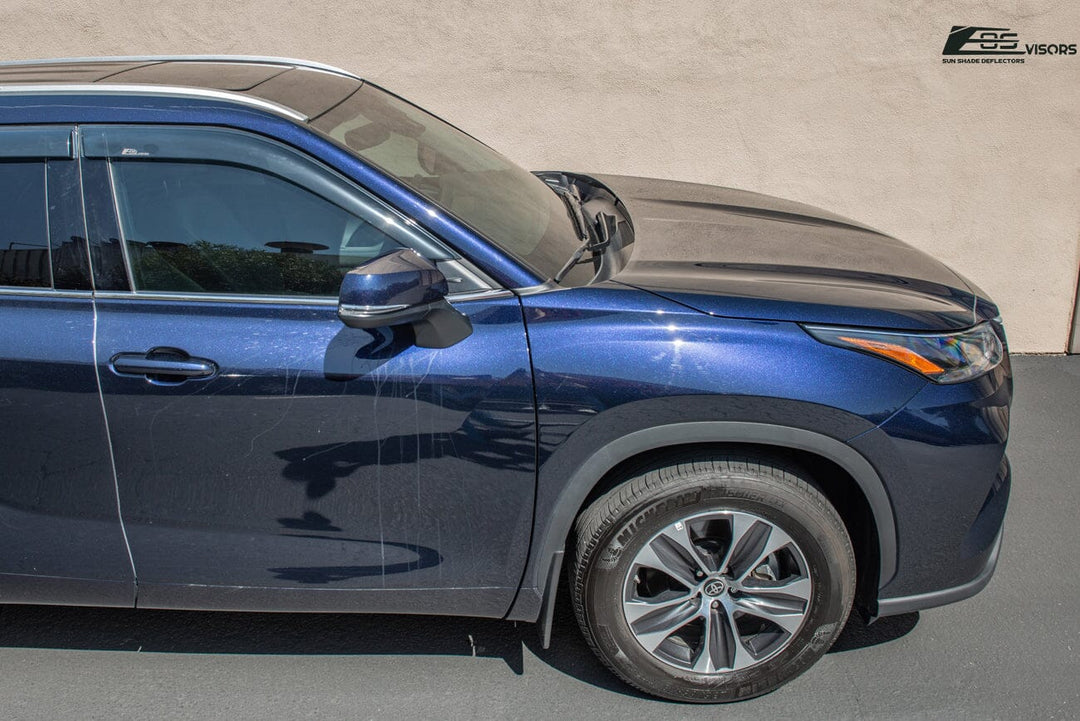 2020-Present Toyota Highlander Window Visors Wind Deflectors Rain Guards Tape-On EOS Visors 