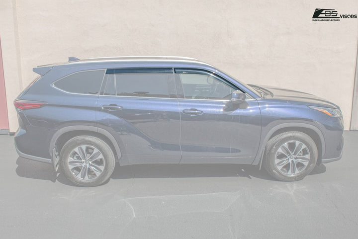 2020-Present Toyota Highlander Window Visors Wind Deflectors Rain Guards Tape-On EOS Visors 