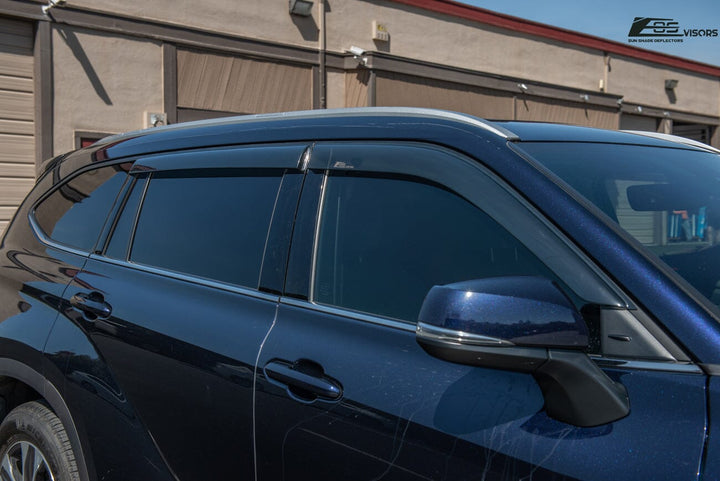 2020-Present Toyota Highlander Window Visors Wind Deflectors Rain Guards Tape-On EOS Visors 