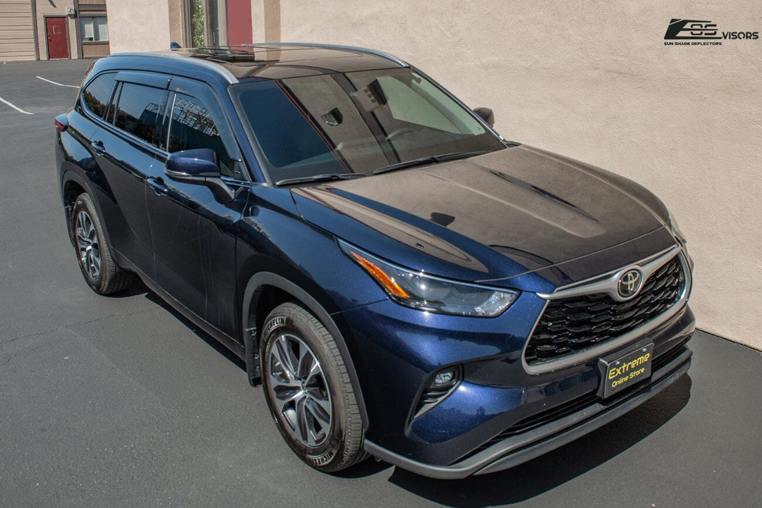 2020-Present Toyota Highlander Window Visors Wind Deflectors Rain Guards Tape-On EOS Visors 