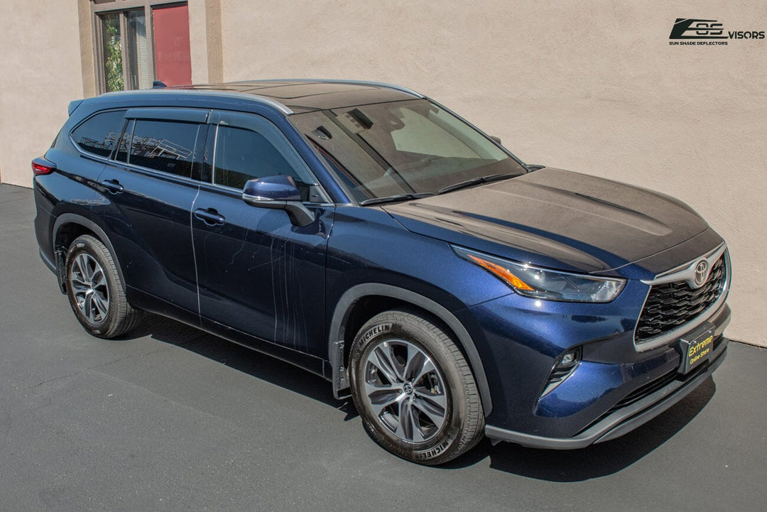 2020-Present Toyota Highlander Window Visors Wind Deflectors Rain Guards Tape-On EOS Visors 