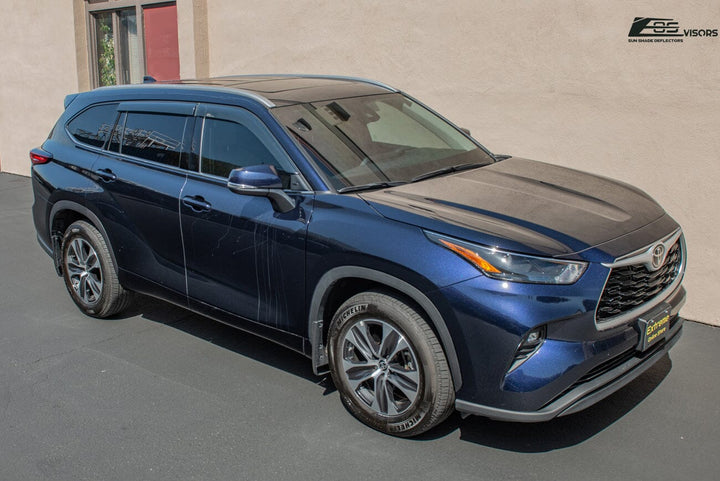 2020-Present Toyota Highlander Window Visors Wind Deflectors Rain Guards Tape-On EOS Visors 