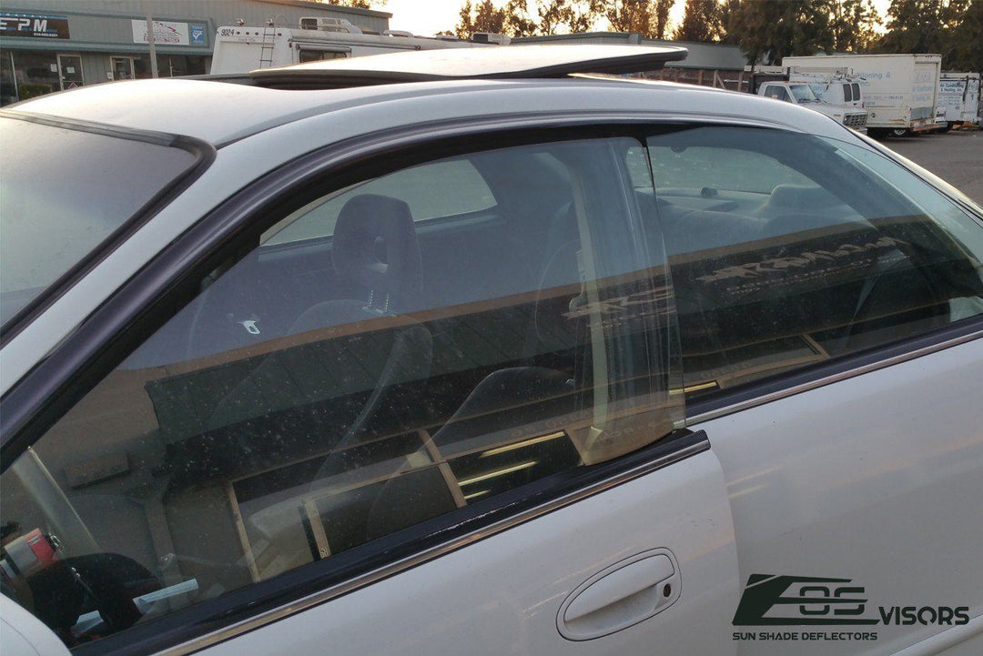1994-01 Acura Integra Sedan Window Visors Wind Deflectors Rain Guards Tape-On EOS Visors 