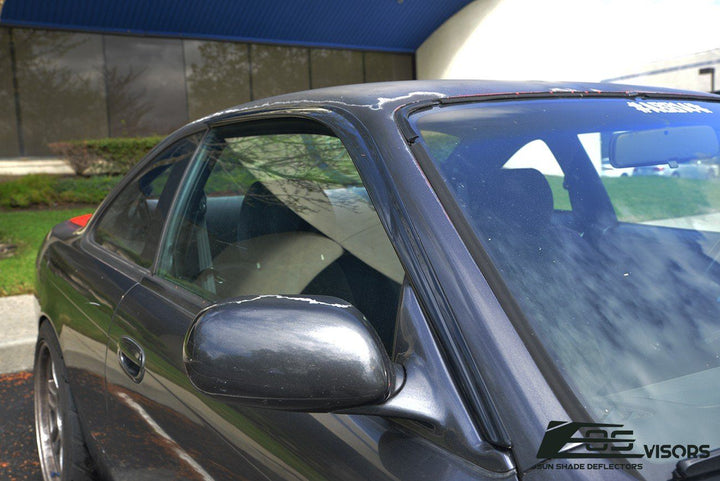 1995-98 Nissan 240SX Window Visors Wind Deflectors Rain Guards Tape-On EOS Visors 