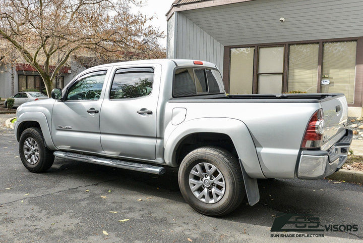 2005-15 Toyota Tacoma Crew Cab Window Visors Wind Deflectors Rain Guards In-Channel EOS Visors 