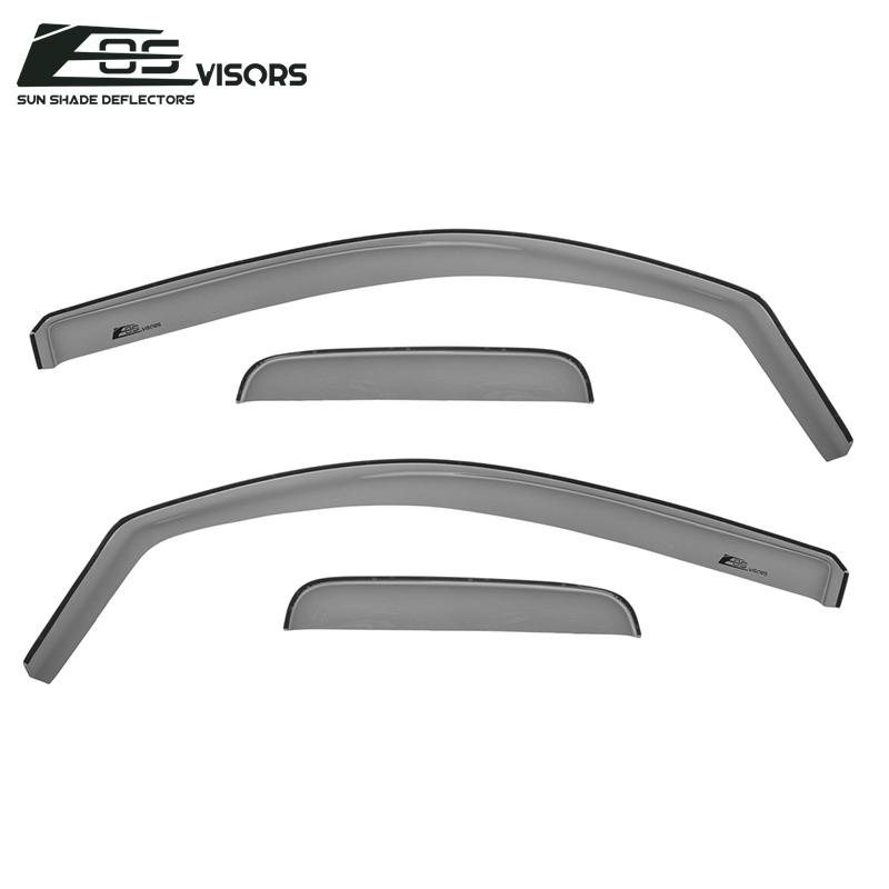 2005-15 Toyota Tacoma Extended Cab Window Visors Wind Deflectors Rain Guards In-Channel EOS Visors 