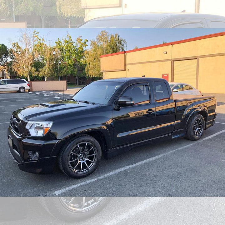 2005-15 Toyota Tacoma Extended Cab Window Visors Wind Deflectors Rain Guards In-Channel EOS Visors Tinted 