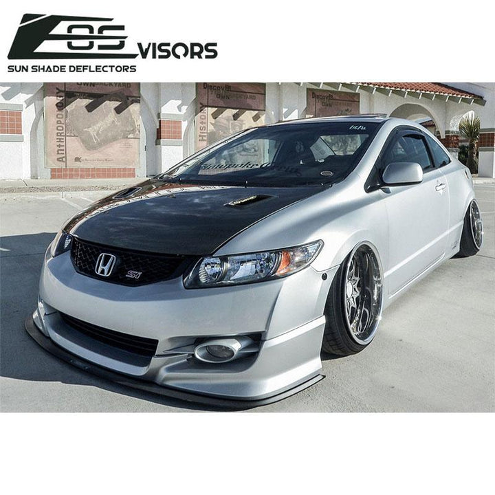 2006-11 Honda Civic Coupe Window Visors Wind Deflectors Rain Guards In-Channel EOS Visors 