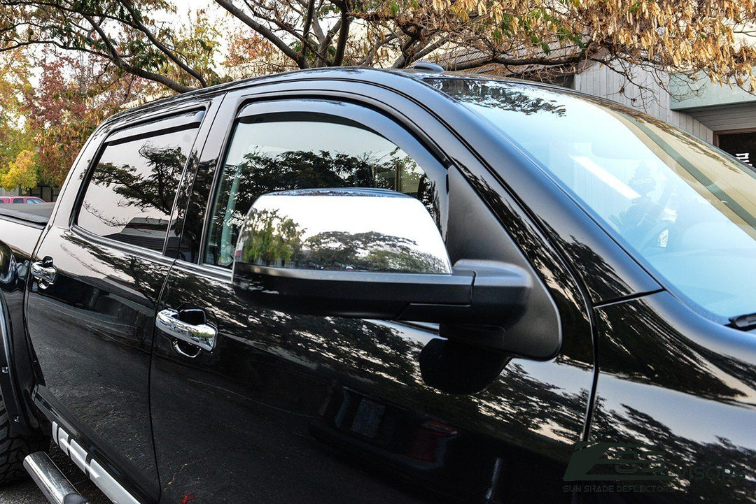 2007-19 Toyota Tundra Crew Cab Window Visors Wind Deflectors Rain Guards In-Channel EOS Visors 