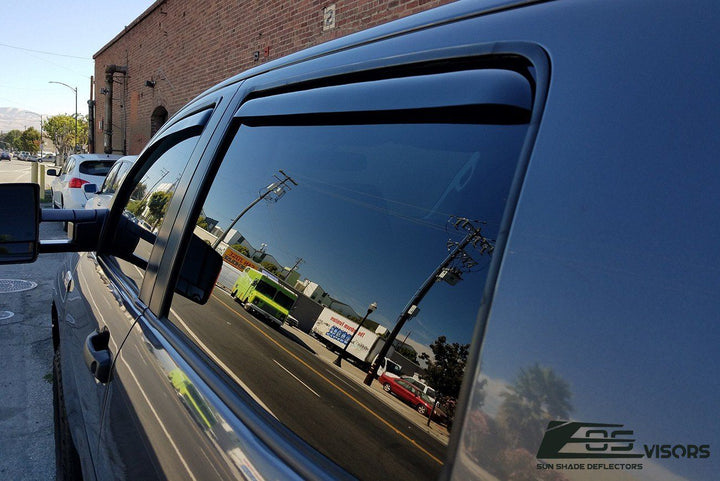 2007-19 Toyota Tundra Crew Cab Window Visors Wind Deflectors Rain Guards In-Channel EOS Visors 