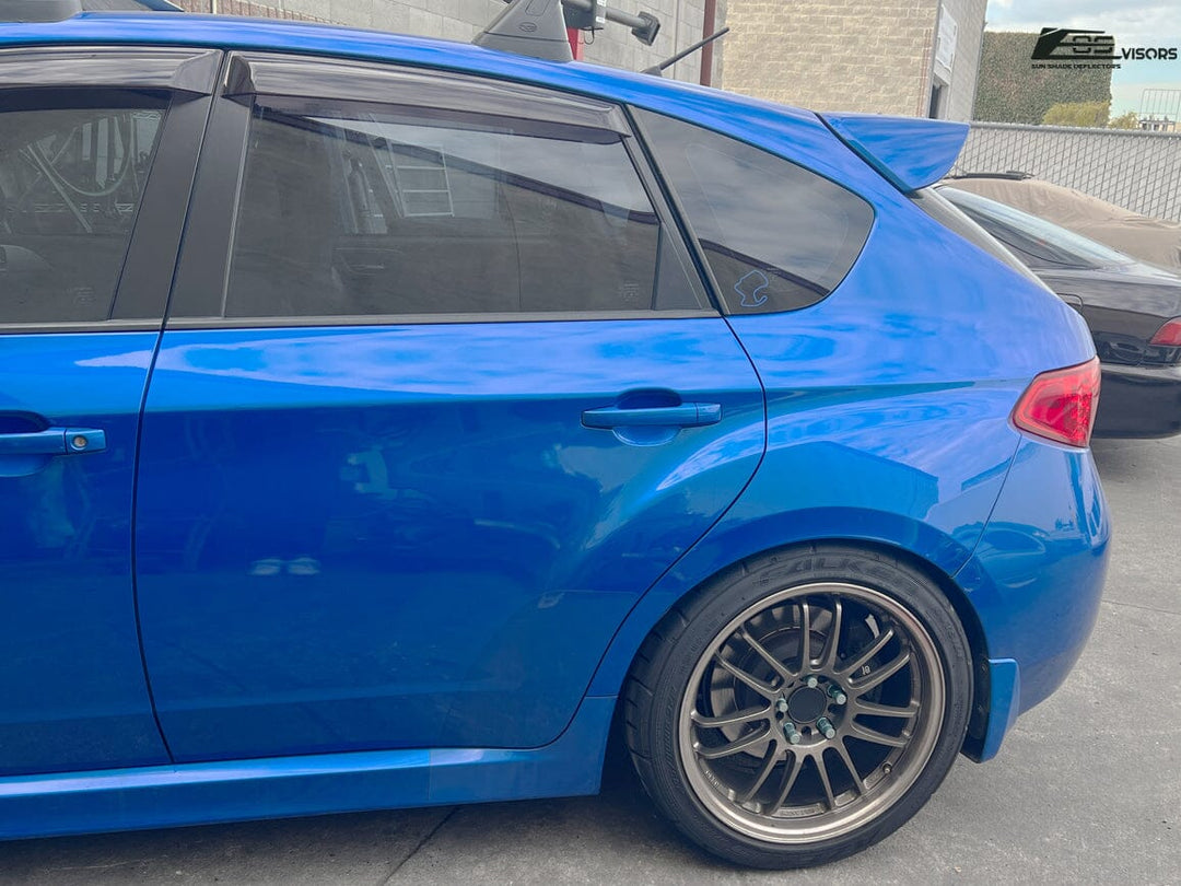 2008-14 Subaru WRX STi JDM Style Window Visors Wind Deflectors Rain Guards Tape-On EOS Visors 