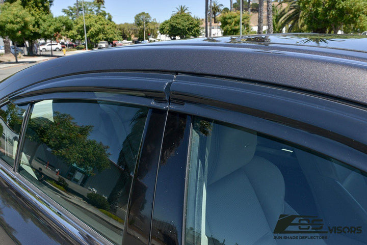 2009-14 Acura TL Window Visors Wind Deflectors Rain Guards Vents Tape-On EOS Visors 
