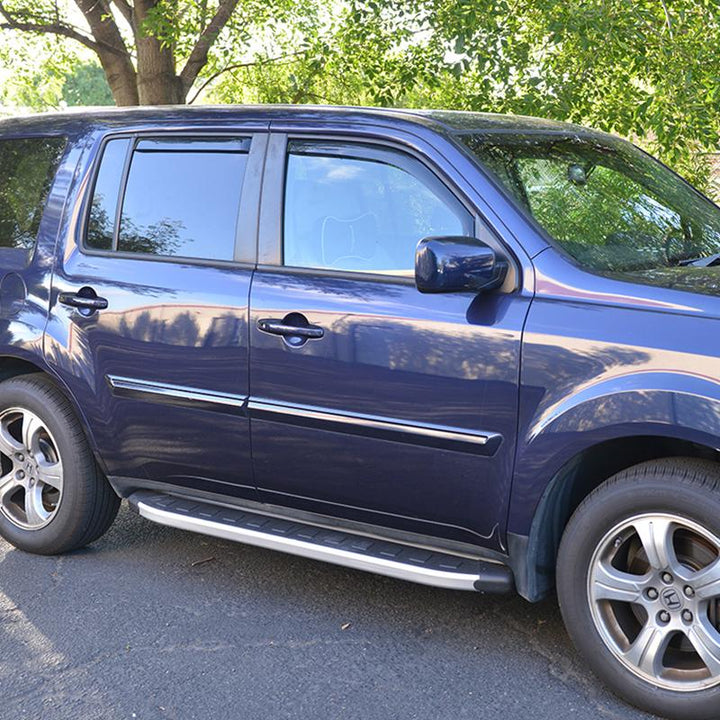 2009-15 Honda Pilot Window Visors Wind Deflectors Rain Guards In-Channel EOS Visors 