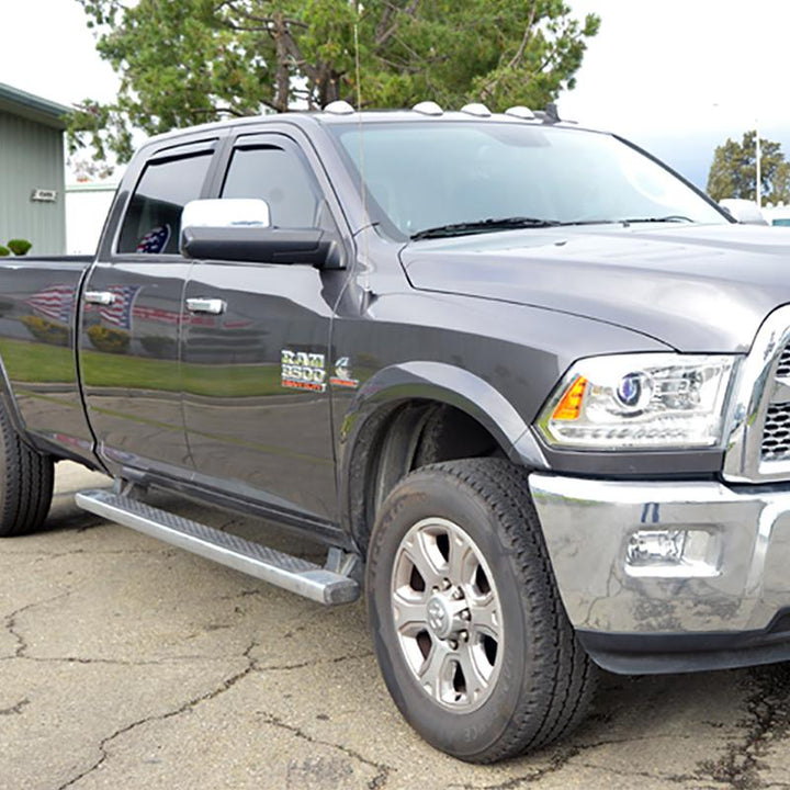 2009-18 Ram 1500 2500 3500 Crew Cab Window Visors Wind Deflectors Rain Guards In-Channel EOS Visors 