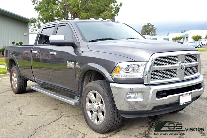 2009-18 Ram 1500 2500 3500 Crew Cab Window Visors Wind Deflectors Rain Guards In-Channel EOS Visors 