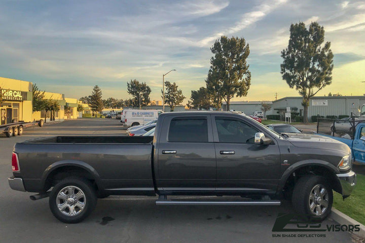 2009-18 Ram 1500 2500 3500 Crew Cab Window Visors Wind Deflectors Rain Guards In-Channel EOS Visors 