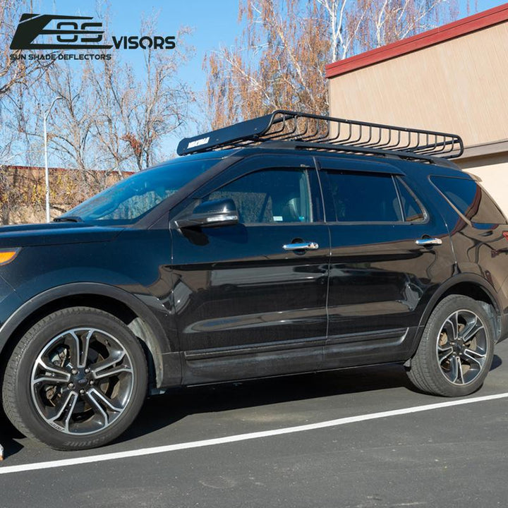 2011-19 Ford Explorer Window Visors Wind Deflectors Rain Guards Tape-On EOS Visors 