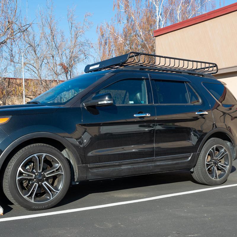 2011-19 Ford Explorer Window Visors Wind Deflectors Rain Guards Tape-On EOS Visors Tinted 