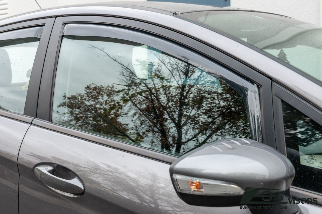 2011-19 Ford Fiesta Hatchback Window Visors Wind Deflectors Rain Guards In-Channel EOS Visors 