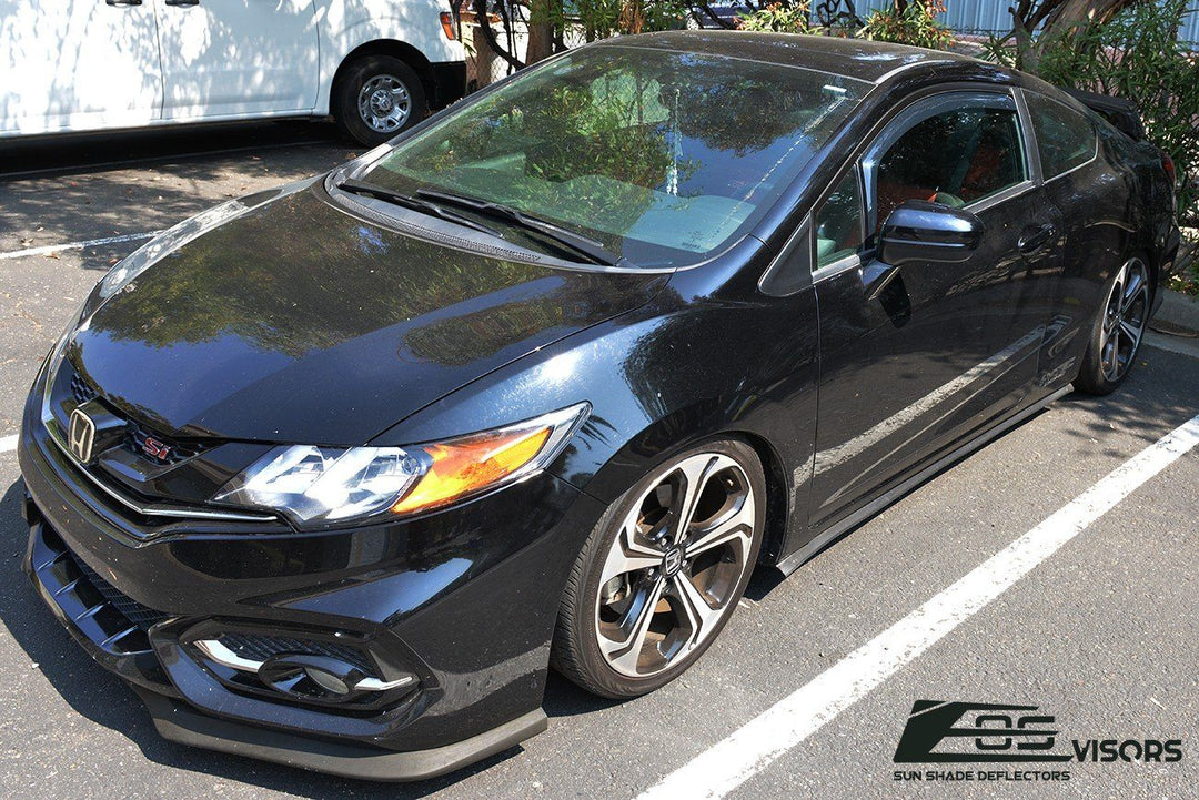 2012-15 Honda Civic Coupe Window Visors Wind Deflectors Rain Guards In-Channel EOS Visors 