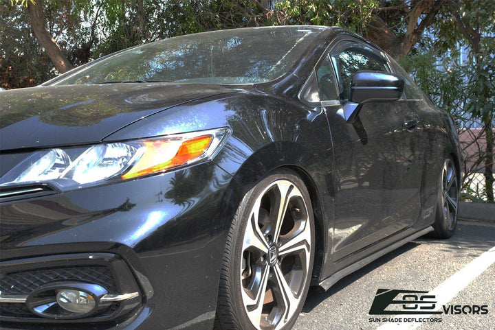 2012-15 Honda Civic Coupe Window Visors Wind Deflectors Rain Guards In-Channel EOS Visors 