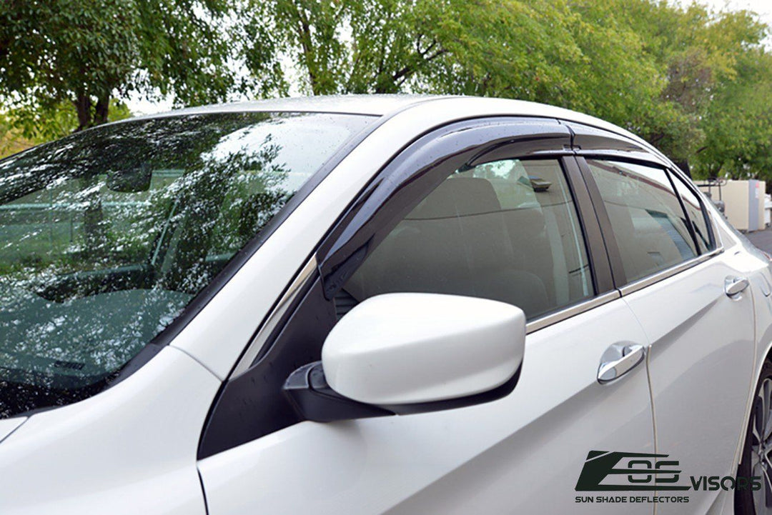 2013-17 Honda Accord Sedan Tape-On Window Visors Wind Deflectors Rain Guards Tape-On EOS Visors 