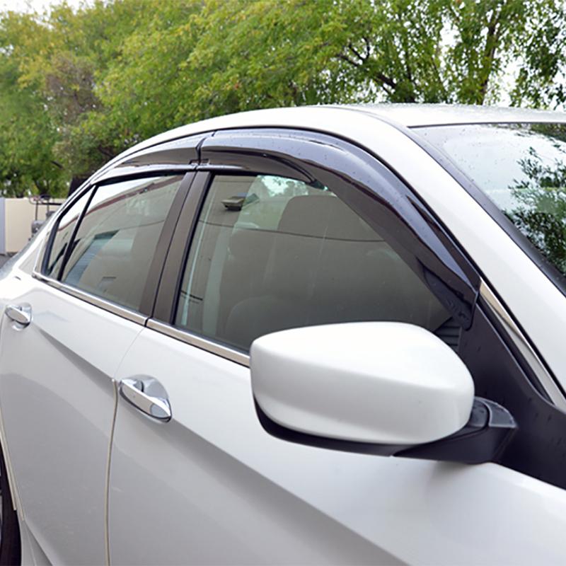 2013-17 Honda Accord Sedan Tape-On Window Visors Wind Deflectors Rain Guards Tape-On EOS Visors 
